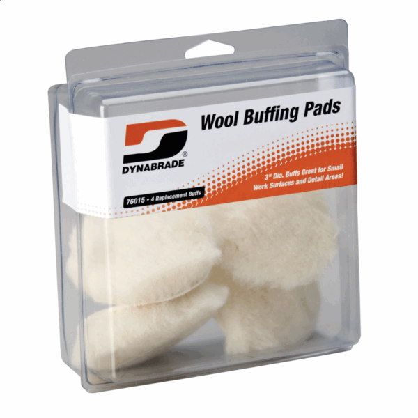 DYB76015.png Dynabrade 3" Synthetic Wool Pads (Four in clear pkg.)
